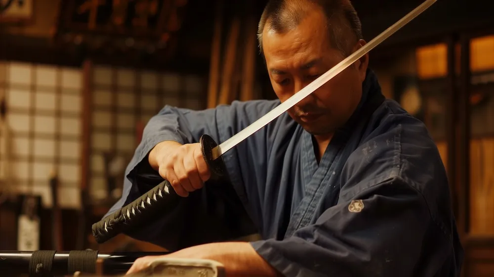 Portrait of Aiko Fujimoto, blade polisher